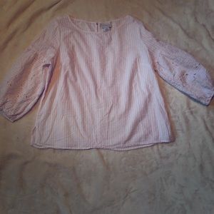 Pink and white dressy light shirt